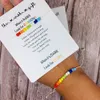 Regenbogen Zitate Perlen Armband LGBT Group Wunsch Charm Armband Ins Trendy Mädchen Bunte Armband Modeschmuck Schwestern Freundschaft Armbänder