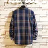 Męskie koszule w kratę Koszulka Slim Fit Flannel Czerwony Check Designer Homme Cotton Męskie ubrania B50228T