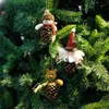 Décorations de noël poupée pignons de pin cônes plastique artificiel faux plantes arbre pour la décoration de fête de mariage1
