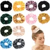 New Zipper Velvet Scrunchie Women Girls Elastic Hair Rubber Bands Accessories Tie Hair Rope Ring Holder Headwear Headdress