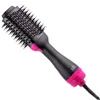 Ny 3 i 1 ett steg hårtork och volumizerborste rätning av curling järnkam elektrisk hårborste massage comb5590425