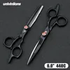 univinlions 6" japanese hair cutting shears hair scissors razor hairdressing scissors set kit professional barber razor edge haircutter