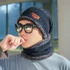 Beanie Hut Schal Set Strickhüte warm verdickter Winterhut für Männer und Frau Unisex Baumwoll Beanie Strickkappen CNY8483095737