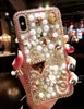 Glitter Rhinestone Diamante Pérola claro capa para iPhone 11 Pro XR XS MAX X 8 7 6 Samsung S10 Além disso S10E Nota 9 10 10 + A10 A20 A30 A50 A70 A80