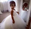 Ivoire Fleur Filles Robes Pour Les Mariages Tulle Dentelle Top Spaghetti Formelle Enfants Porter Pour La Fête Communion Robe Tulle Pas Cher Toddler Pgeant Robes