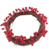 Artificial Red Berry Red Fruit porta de verga Flor Espelho Garland grinalda Decoração de Natal de casamento