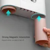 GESEW Magnetischer Zahnbürstenhalter Badezimmer Automatischer Zahnpastaspender Wandpaste Zahnpastapresse Badezimmerzubehör-Set Y253V