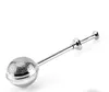 Diameter 5cm Convenient Mesh Ball Shaped Stainless Steel Silver Push Style Tea Infuser Strainer Tea Infuser Filter Tool