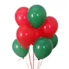 Balon Pazarı 10 inç Noel dekoratif balonlar 100 parça/lot alışveriş merkezi anaokulu bar parti süslemeleri yeşil kırmızı balon