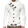 Nowi Mężczyźni Marka Sweter Płaszcz Jesień Moda Casual Solid Mężczyzna Luźne Ciepłe Dziewiarskie Ubrania Sweter Płaszcze S-3XL