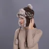 Ny vinter bombar hattar för män kvinnor förtjockta balaclava bomull päls vinter öronflaska hålla varma kepsar skalle mask hatt