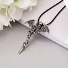 Pendant Necklaces Rinhoo Vintage Magic Steampunk Glowing Luminous Punk Dragon Pendants Mens Jewelry Glow In The Dark Necklace1