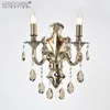 Applique murale en cristal Lustres appliques murales lampe chambre supports muraux luminaire pour chambre salon 100% garantie