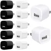 1a Hemväggladdare 5V Travel Wall Chargers Strömadapter för iPhone 5 6 7 8 x Samsung S6 S7 Edge S8 Android Telefon MP3