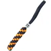 QingGear, cuchillo táctico de Paracord hecho a mano, llavero con cordón, herramienta, cordón, tiradores de cremallera con cuentas de calavera, trenza cuadrada, equipo para exteriores