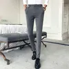 2019 new men's fashion business casual feet pants star accessories wild self-cultivation trend British wind overalls trousers