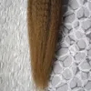 Estensioni dei capelli del ciclo del micro anello brasiliano dritto crespo Estensioni dei capelli del micro ciclo del yaki grossolano 100s Micro Links 100g Capelli dell'anello del ciclo