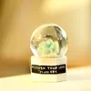 Cartone animato pianta verde sfera di cristallo regalo artigianale in resina regalo di coppia decorazione regalo di compleanno per studenti per bambini
