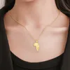 Ögon av Horus Ankh Pendants Afrika Karta Halsband Män Rostfritt Stål Egyptisk Religion Halsband för män Kvinnor Smycken Gift