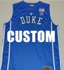 Männer Kundenspezifische Duke Blue Devils College Jersey Maßgeschneidert Jeder Name Number genäht Blau Weiß Schwarz Basketball-Trikots billig