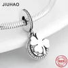 New 100% 925 Sterling Silver lucky Clover Fashion Fine Pendants beads Fit Original Pandora Charm Bracelet Jewelry making CJ191116