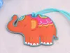 100st Blue Lucky Elephant Bagage Tag Bröllop Baby Shower Party Favor Gästgåva Gåvor DHL FedEx Gratis frakt