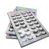 16 Pairs 25mm False Eyelash book 3D 5D 8D Faux Mink Eyelashes Handmade Fluffy Eye Lashes Real Mink Lashes Makeup Thick Fake Eyelashes