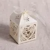 Wholesale Love Heart Laser Cut Hollow Carriage Favors Gifts Candy Boxes With Ribbon Baby Shower Wedding Party Supplies