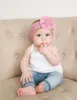 Peuter meisjes kind baby boog haarband hoofdband schattig 3D bloem stretch tulband bloemkop wrap nieuwe prinses accessoires hoofdband
