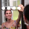 Новейшие студия свечение макияж свет супер яркий 4 светодиодные лампы портативный Косметическое зеркало свет комплект батарейках макияж свет