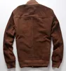 2020 Avfly 남성 스웨이드 소 가죽 재킷은 남성 정품 가죽 자켓은 A1 캐주얼 비행 재킷 갈색 공군 빨간색