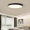 Simples e moderno ultra fino 5cm conduziu a lâmpada do teto circular sala de estar quarto blackwhite luzes teto sala escritório lamp3011035