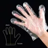 100Pcs=1Bag Hdpe Poyable Polyethylene Food Service Exable Gloves One Size Fit All Non-toxic Poly Gloves for Catering