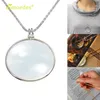 Diomedes Newest DIOMEDES New 6x Magnifier Pendant Necklace Magnify Glass Reeding Decorativ Monocle Necklace Sexy Chain257z