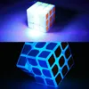 3 3 3 blue luminous smooth speed cube childrens educational childrens gifts toys cube youth adult education