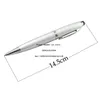 Metal Pen USB فلاش حملة 128 جيجابايت فلاش ذاكرة عصا 6 لون القلم محرك 64 جيجابايت 4 جيجابايت 8 16 32 جيجابايت بندريف USB2.0 المعلم هدية الكرة نقطة القلم يو القرص