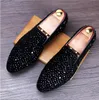 Hot Sale-Ulti-Colored Glitter Pailletten Loafers Herren Kleid Schuhe Männer Wohnungen Schuhe Luxus Mode Marke Chaussures De Mariage