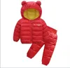 Abiti firmati per bambini Ragazze Cappotto imbottito in cotone Pantaloni Tute Ragazzi Piumini invernali Felpe con cappuccio Pantaloni Completi Completi Felpe C6097