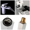 Modern Brass Chrome Mixer Tap Waterfall Kitchen Bathroom Basin Sink Faucet Holes With Stainless Steel Pipe Bathroom Cloakroom