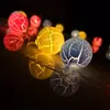 البلاستيك الكراك كرات سلاسل أضواء أدى عطلة الإضاءة بطارية تعمل للماء في الهواء الطلق الفناء الديكور أضواء العالم عيد الميلاد
