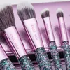 Makeup pędzle Purple Zestaw Ken 10pcs Foundation Blush Brush Mieszanie cieni do powiek Make UP6473035