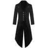 Mode-Tuxedo Jassen Staartjas Steampunk Gothic Performance Uniformen Cosplay Party Kleding Swallow Tailed Coat Blazer Plus Size Ljja2876