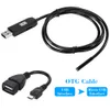 Caméra d'endoscope USB de 7mm 1/2/3 / 5m câble câble imperméable câble d'inspection de tube de serpent Borescope pour OTG Android Téléphone PC