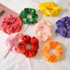 36 Renkler Katı Lady Saç Scrunchies Yüzük Elastik Saç Bantları Saf Renk Bobble Spor Dans Kadife Yumuşak Büyüleyici Scrunchie Hairband