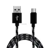 1M 3ft Micro USB -telefonladdare Kabel Typ C V8 Kablar Stöd Fast Chargers Pass 2A Metal Data Sync Laddningstråd för Galaxy S20 Ultra