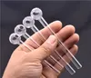 12cm 10cm clear Pyrex oil burner pipe thick glass tube oil pipes for water Smoking Glass pipe bongs oil rig Hookah Bubbler Tool