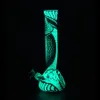 glow in the dark Beaker base water smoke pipe bong glass bong dab rig for smoking herb tobacco flower alien spider