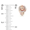 Rose Gold Flower Diamentowy zestaw biżuterii pierścionka zaręczynowe dla kobiet biżuteria ślubna pierścionki ślubne