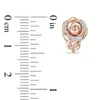 Rose Gold Flower Diamond Sieraden Set Ring Verlovingsringen voor Vrouwen Bruiloft Sieraden Trouwringen Accessoire Ketting Ring Oorbellen