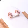 Donia Jewelry Luxo Stud Europeia e Americana Moda Snake Titanium Steel Three-Color Creative Designer Brincos Caixa de Presente